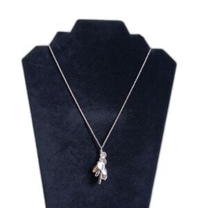 Silver Toned Belcher Chain Metal Disc Cluster Pendant Necklace Fair Condition